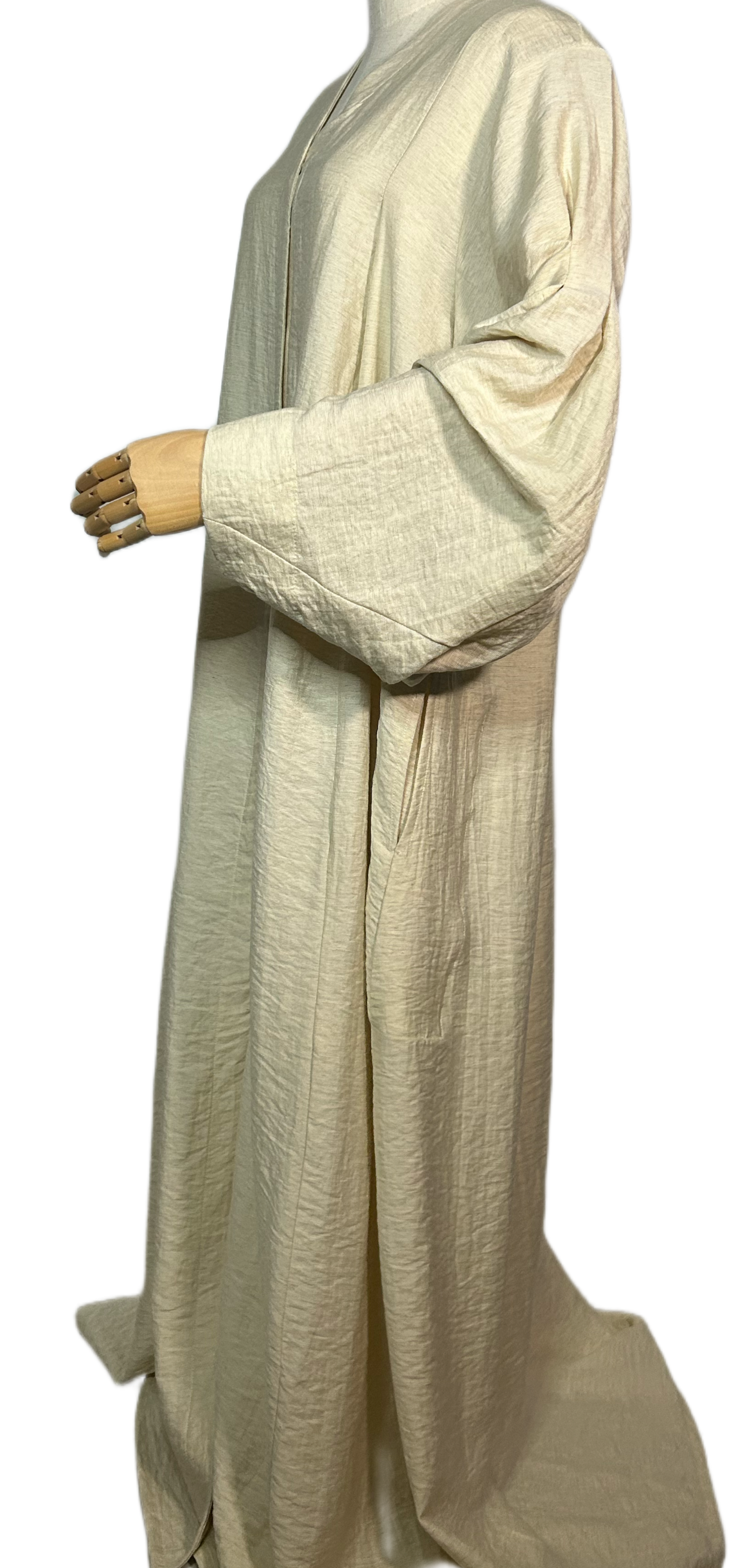 Linen Abaya Vest Halima beige