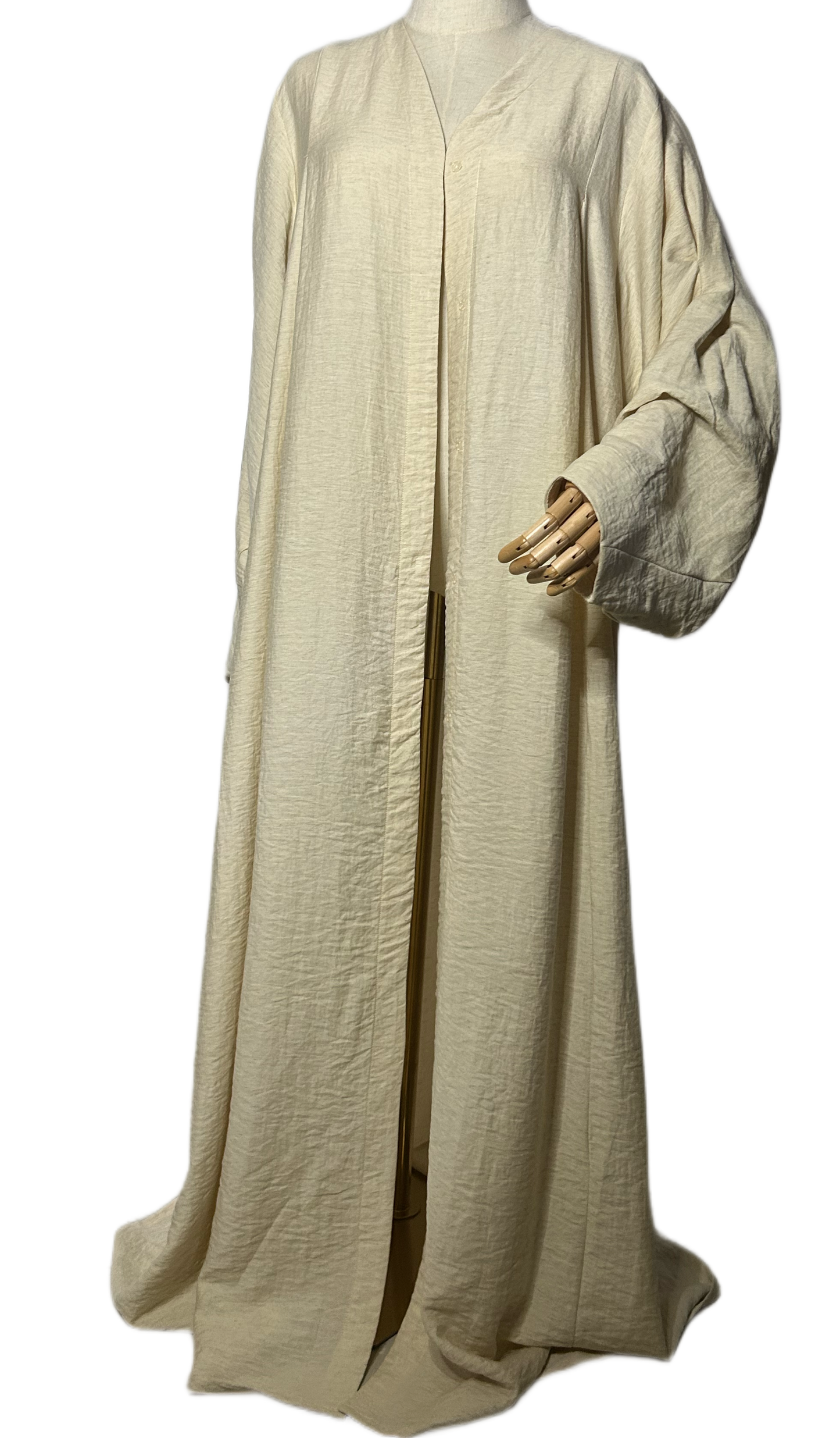 Linen Abaya Vest Halima beige
