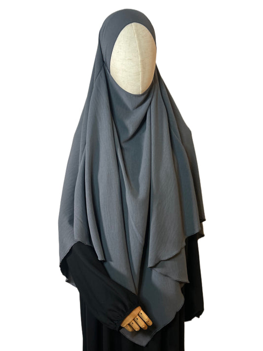 Khimar 1-lagig dunkelgrau