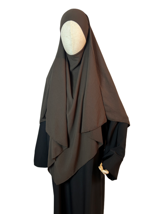 Khimar 1-lagig dunkelbraun