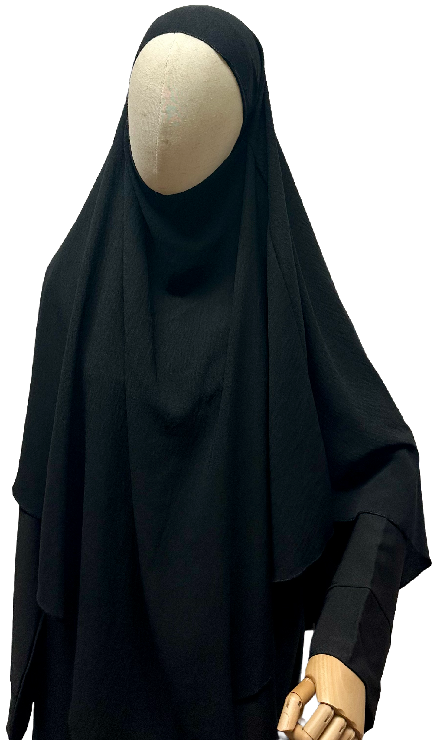 Khimar 1-lagig schwarz