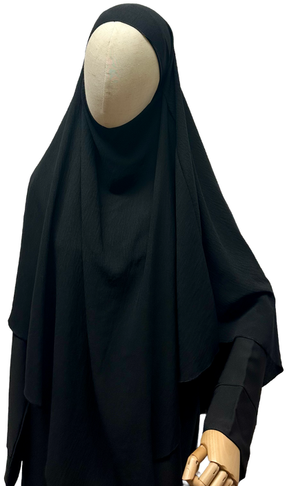 Khimar 1-lagig schwarz