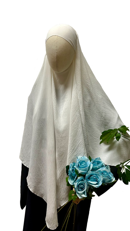 Khimar 1-lagig weiss